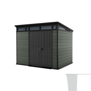 Keter 9x 7 Cortina Heavy Duty Plastic Pent Shed – Dark Green