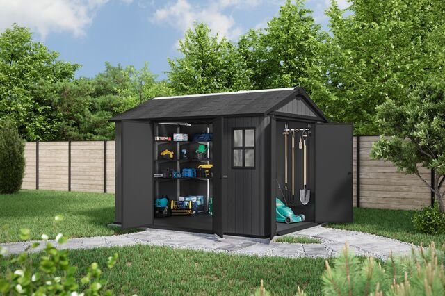 Keter Newton Plus Double Door Shed 7.5x11 (2.3 x 3.4m) - Image 6