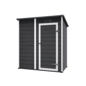 Manor Pent Essential 6x4 Garden Shed - Dark Grey (1.8 x 1.1m)